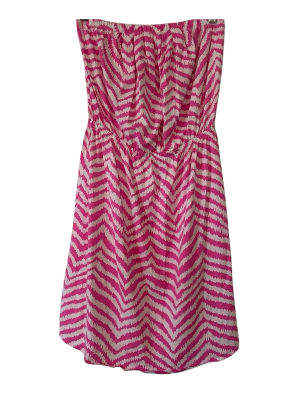 Lilly Pulitzer Women’s Strapless Mini Dress Windsor Zebron Size S Pink White